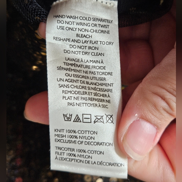 Free People Life of the Party Twofer Embellished Top, Size XL, Black Combo, NWT - Picture 5 of 7